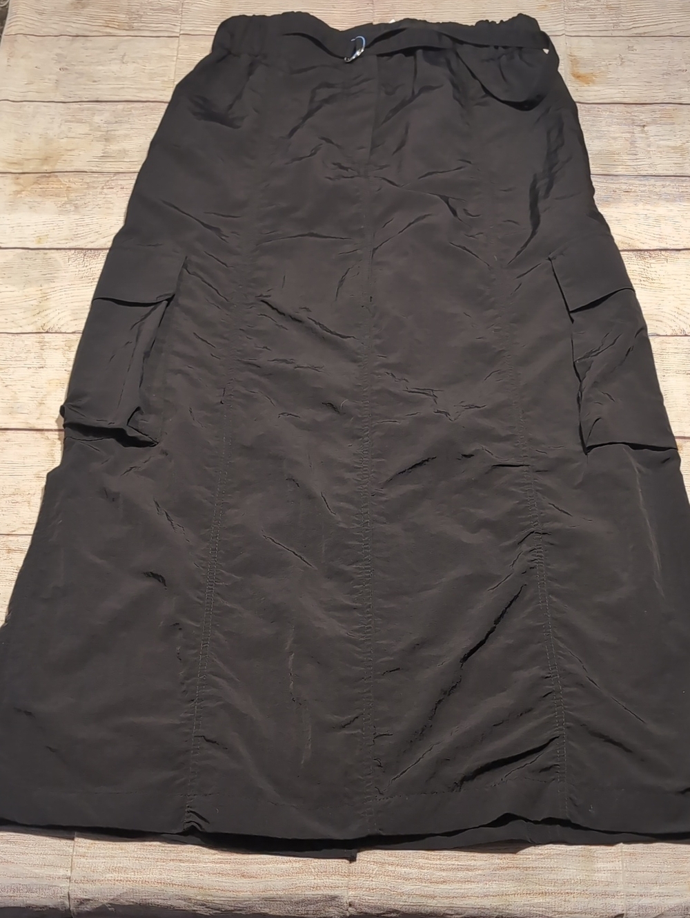 Zara Women's Black Cargo Whimsigoth Goth Maxi Skirt Size Small NWT
